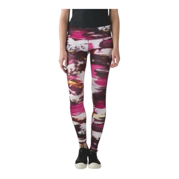 Lululemon Athletica Women’s Pink & White Leggings, Excellent Con, Size 8 - Picture 1 of 6